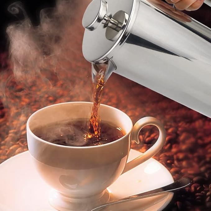 Coffee Maker French Press Stainless Steel Espresso Machine Double-Wall Insulated Tea Pot