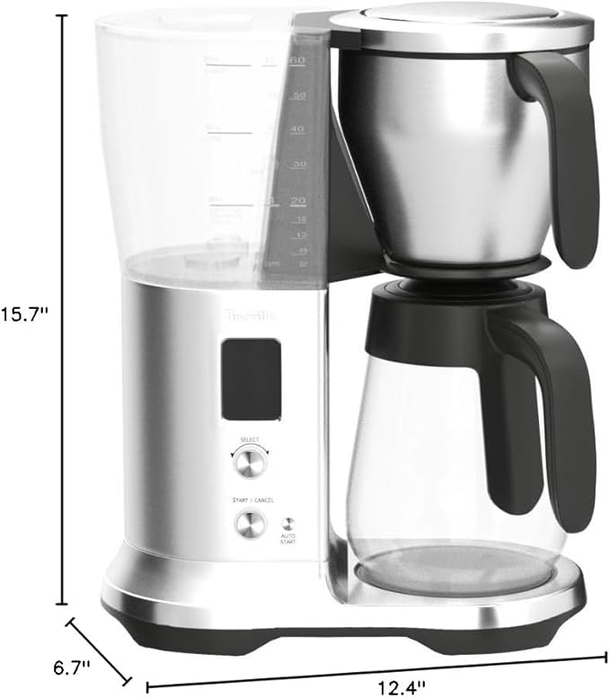 Breville BDC400BSS Precision Brewer Drip Coffee Maker Brushed Stainless Steel Glass Carafe