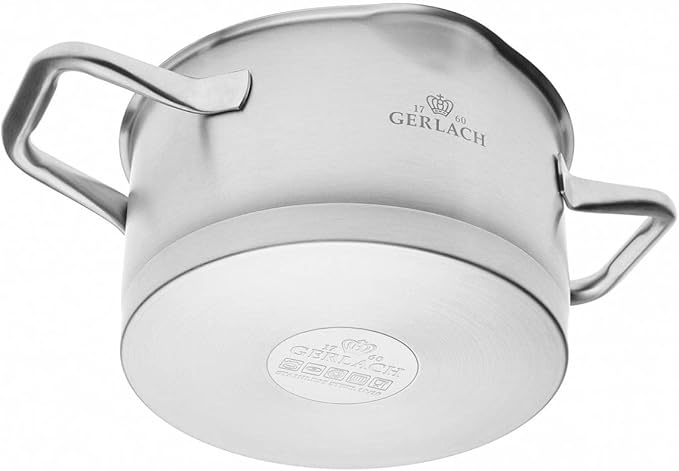 Gerlach Model Stainless Steel Saucepan Set Induction Cooking Set Set of 5