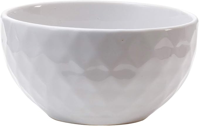 A&ampB Home Large 16 Piece Dinnerware Set Glossy Cream Stoneware Plates Bowls Mugs French Country Geometric Design Kitchenware Serves 4 People