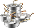 Cookware Set Soup Pot Milk Pot Frying Pan Double Boilers Cooking Pot Set Kitchen Non-Stick Pan Saucepan Wok Casserol