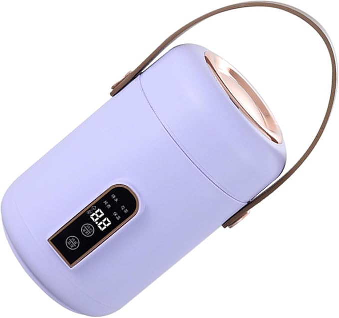 Portable Electric StewpotMultifunction Efficient Heating Mini Rice Cooker for Soup Porridge for Home Kitchen Office ()