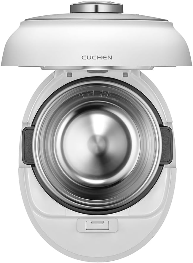 Cuchen 10-Cup Premium IH Pressure Rice Cooker with 316Ti Stainless Steel Inner Pot 2.1 Bar High Pressure for Multi-Grain &amp Canning Auto Steam Clean White (CRT-RPD1010IEWUS)