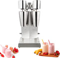 180W Commercial Milkshake Maker Machine Double head Milkshake Mixer Stainless Steel Drink Mixer with 2 Speed Adjustable and 1000ML Cup for Mixing Cocktail/Banana/Strawberry/Coffee/Milkshakes