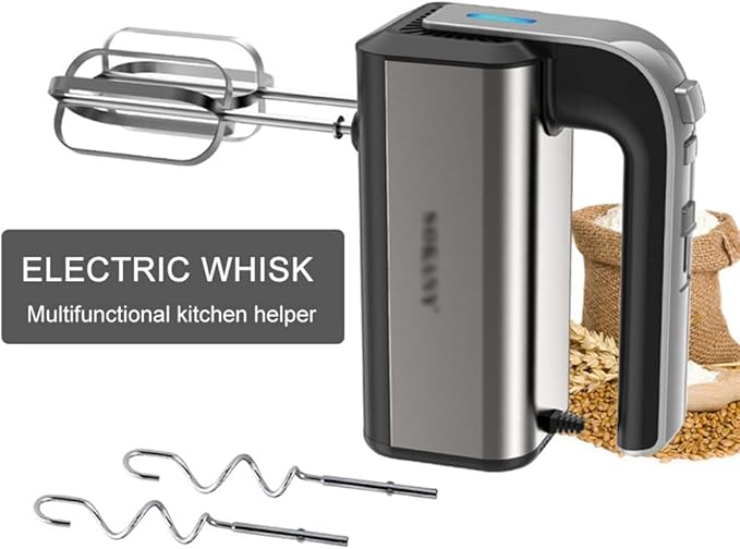 Electric Food Mixer Hand Blender Egg Beater Mixer Spiral Whisk Crea (Color : A Size : As the picture shows)