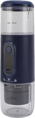 Yunseity Portable Coffee Maker Rechargeable Espresso Machine with 2500mAh Battery 100ml Water for Outdoor Travel Camping Hiking Fishing (Navy Blue)
