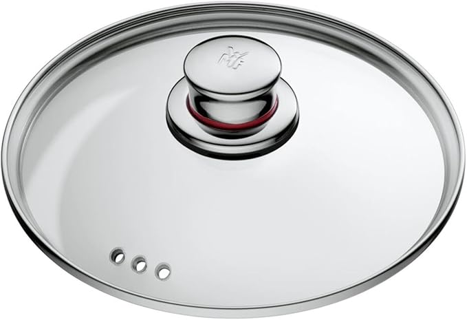WMF cookware Set 4-Piece Quality One Vapor Hole Glass lid Cromargan Stainless Steel Brushed Suitable for All Stove Tops Including Induction Dishwasher-Safe