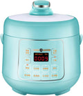 Mini Electric Rice Cooker 2.5L Small Cookers Kitchen Appliance Lunch Box Lunch Heater Porridge Soup for 2-4 People (Blue)