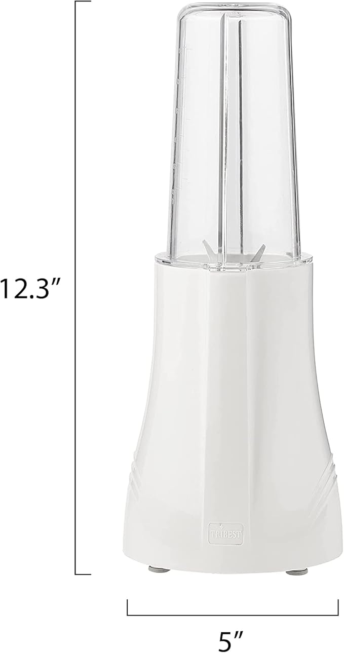Tribest PB-350 Personal Blender for Shakes and Smoothies with Portable Blender Cups White Large