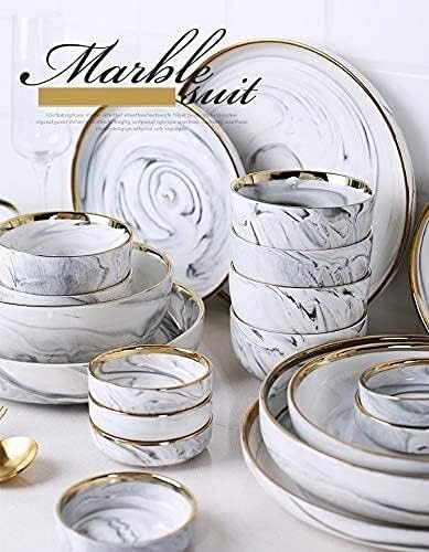 Elegant Dinnerware Set Dinner Plates Bowls Set Dinnerware Set Ceramics European Style Marble Dishes And Plates Porcelain Cake Dish Pastry Fruit Tray Ceramic Tableware Ste2 People