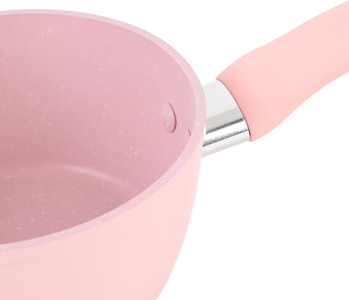 Pots and Pans Set Aluminum Alloy Non Stick Cooking Set with Frying Pan and Soup Milk Pot Portable Kitchen Cookware Set Easy to Clean Mini Cookware Set for Electric Ceramic