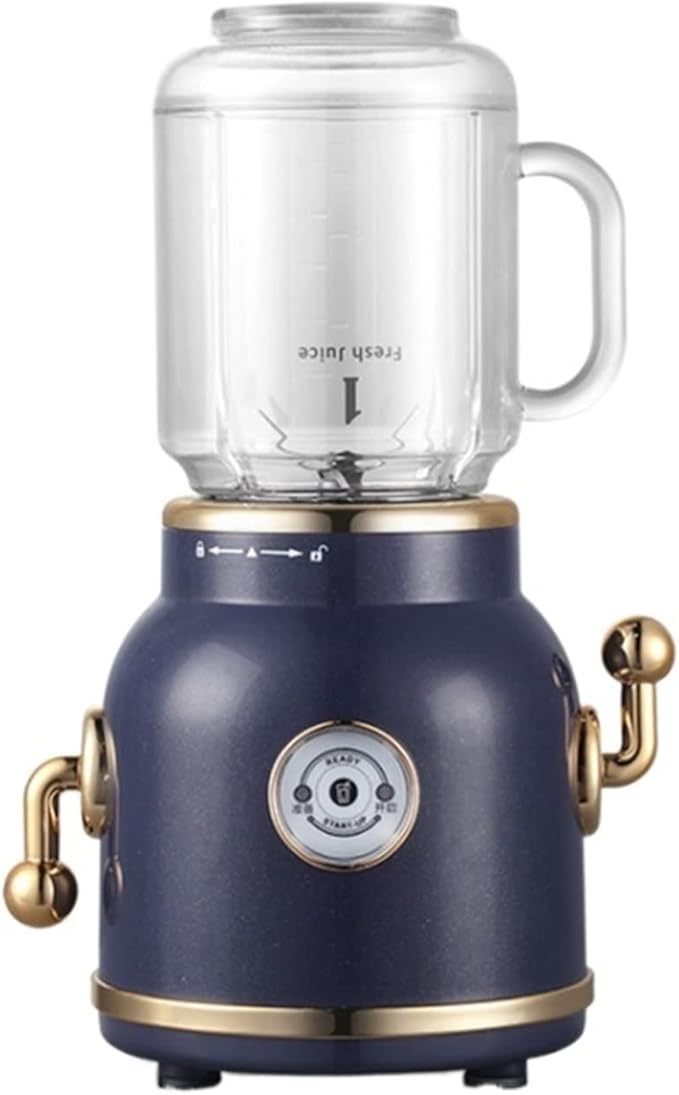 Retro Blender Household Semi-Automatic Juicer Portable Cup Body Cooking Machine Juice Chopping Vegetables Minced Meat LP (Color : Sapphire Blue Size : USA) (Sapphire Blue UK)