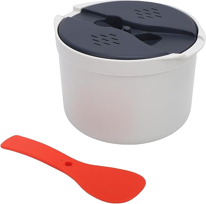 Pssopp Microwave Rice Cooker Rice Cookers Cooker Set Perfect for Small Kitchens and Dorm Rooms Cooking Pasta Vegetables Microwave Steamer and Pasta 2L
