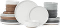 Famiware Milkyway Dinnerware Sets 24 Piece Dish Set Plates and Bowls Sets for 8 Multi-color