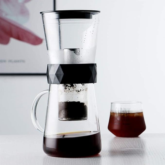 Reusable Cold Brew Coffee Maker Cold Brew Espresso Coffee Maker with Sealed Lid 21oz Suitable for Making Cold Coffee Cold Tea