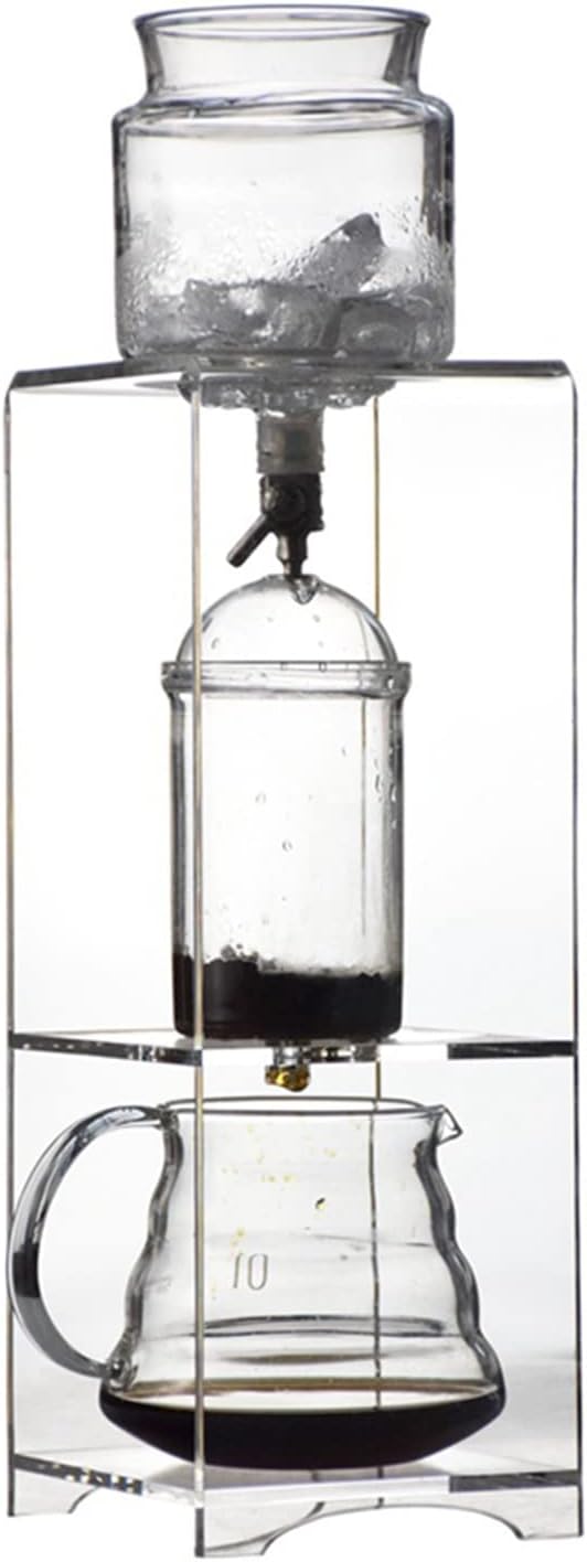 Iced Cold Brew Dripper Coffee Cold Brew Coffee Maker Espresso Coffee Drip Pot Glass Coffee Percolator Pour Over Coffee Tools for Barista 780ML
