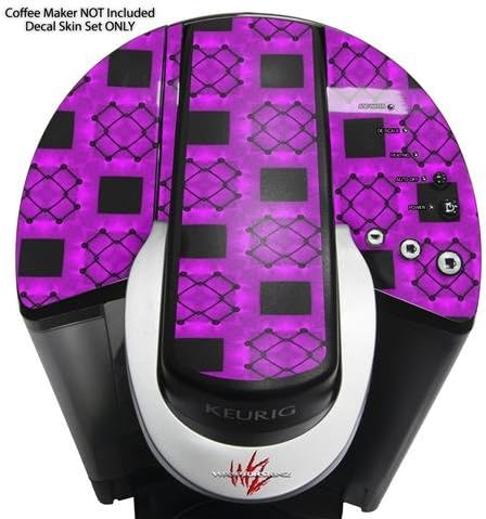 Decal Style Vinyl Skin compatible with Keurig K40 Elite Coffee Makers Criss Cross Purple (COFFEE MAKER NOT INCLUDED)