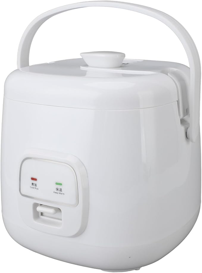 Small Rice Cooker 2L Car Rice Cooker Multifunctional Cooking Prevents Stick Travel Rice Cooker with Steam Tray for Car Travel Camping