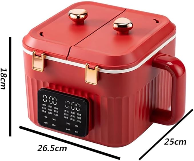 3-Liter Double-Pot Rice Cooker Ceramic Glazed Non-Stick Inner Pot Dual Independent Temperature Control 9 Cooking Functions Microwave Pressure Cooking.