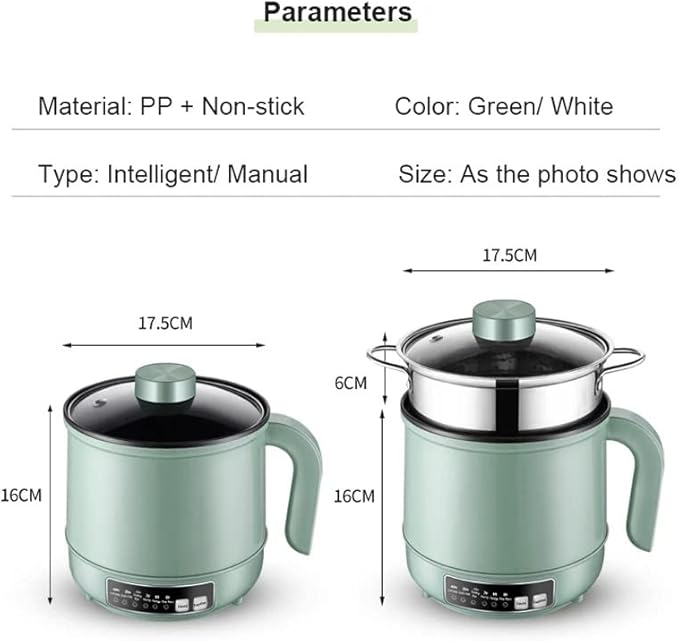 220V Mini Multifunction Electric Cooking Machine 1.7L Single/Double Layer Hot Pot Intelligent Electric Rice Cooker (Color : B Size : One Size) (A One Size)