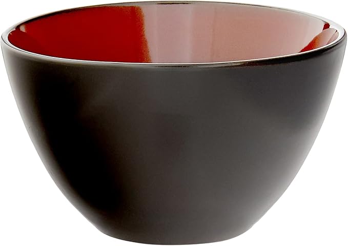 Gibson Elite Soho Lounge Round Reactive Glaze Stoneware Dinnerware Set Service for Four (16pcs) Red