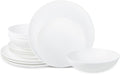 Stone Lain Taglio 12-Piece Dinnerware Set Bone China Matte White