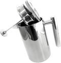 TopHomer French Press Coffee Maker Stainless Steel Insulated Insulation Coffee Maker with U Shape Spout Reusable Filter Basket Dishwasher Safe Silver(800ml)