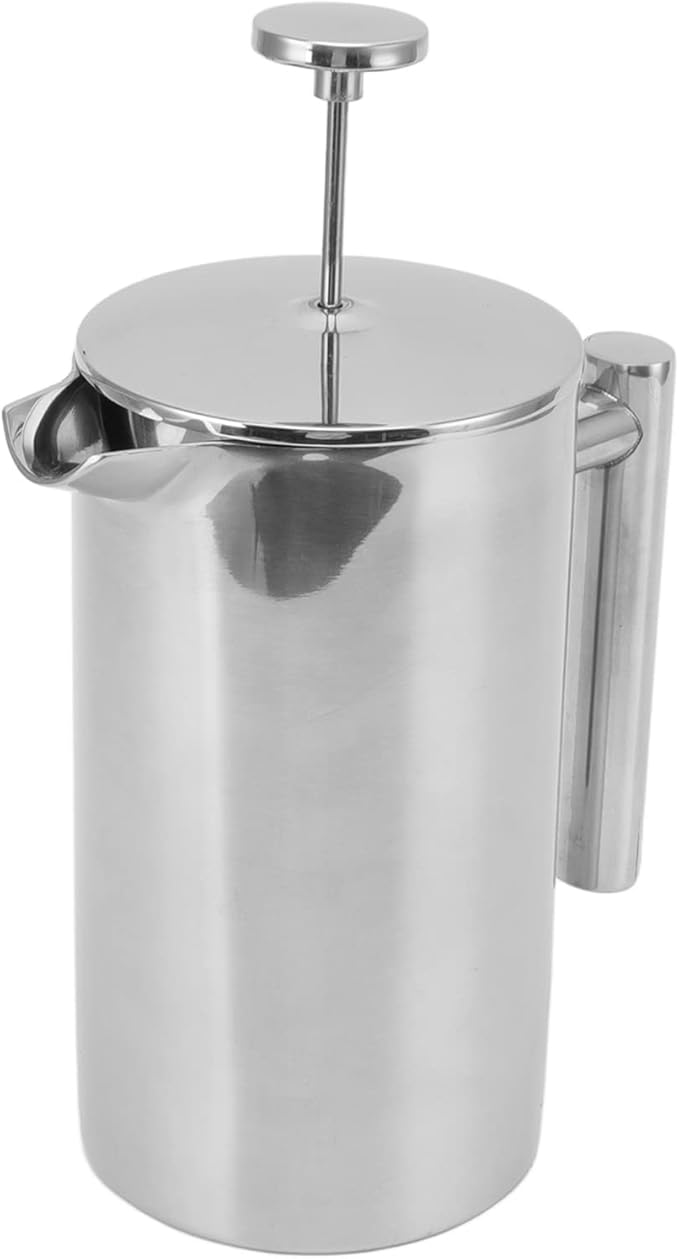 French Press Coffee Maker Stainless Steel Coffee Press with Filter Screen Double Wall Teapot Insulated Tea Presses for Home Kitchen (1000ml)