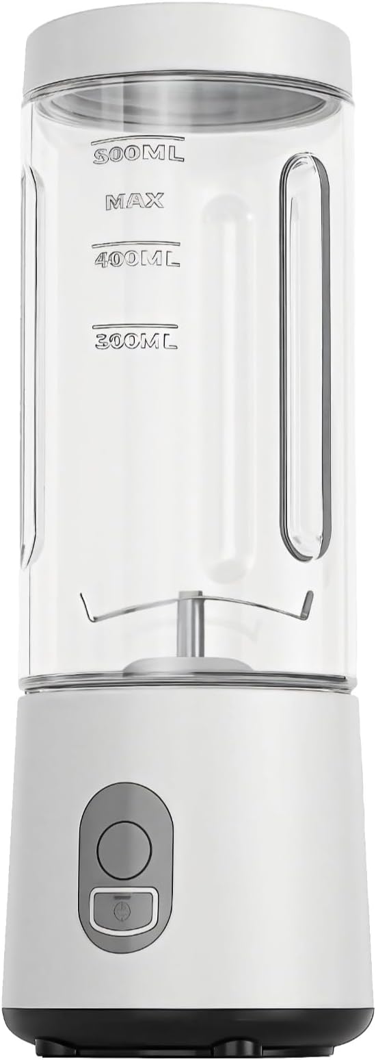 16.9 Fl Oz (500 Ml) Portable Juicer Blender Mini USB Rechargeable 180W Power with Steel Blades Ideal for Home and Outdoor Smoothie Making