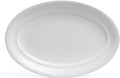 over&ampback Rim Stoneware Serving Platter - Elegant 1-Piece Oval Serving Platter to Complete Your Kitchen Set - 16 L x 10.8 W Semi-Matte White