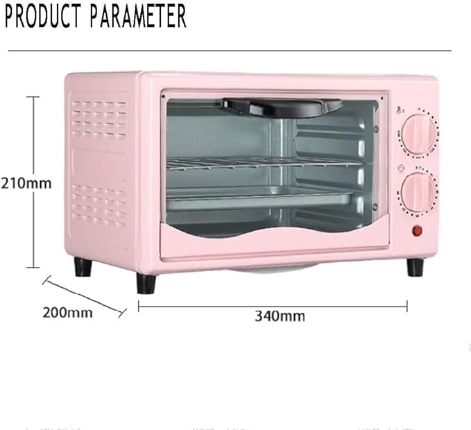12L Pink Mini Air Fryer Oven - Multi-Function Convection Toaster Oven for Countertop Cooking Ideal for Baking Roasting &amp Air Frying Compact Space-Saving Design