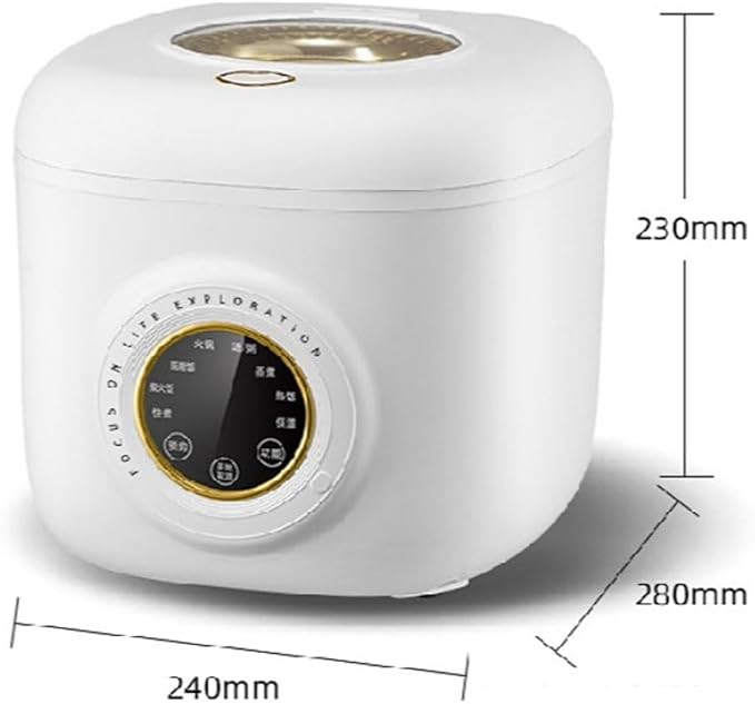 Intelligent Voice White Rice Cooker Visualize Rice Maker With Multifunctional Menu. Low Carb Rice Digital Rice Cooker 6 Cup (Uncooked) With Stainless Steel Steamer for Cooking rice oatmeal