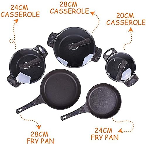 Solid 5pcs Stainless Steel Pots and Pans Sets Classic Cookware Set Cleanup Effortless