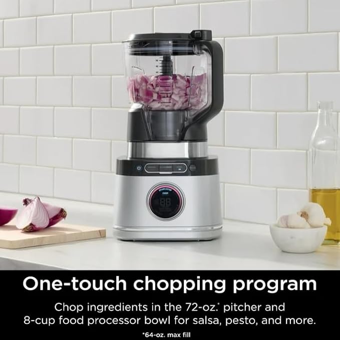 Niin-jaa Detectt Kitchen System 72 Oz Blender 3 Speeds Blend Crush Chop Smoothies BlendSense Technology 1700 W Crushing Blades Color Silver (model TB 400)