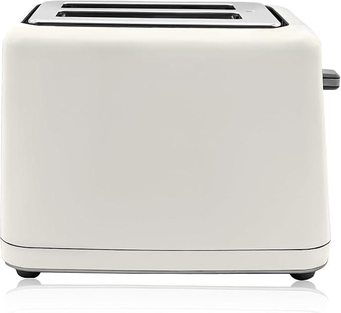 Livwell Matte 2-Slice Smart Touch Toaster with Color Screen Display - Kitchen Gifts - 6 Browning Levels Timer Countdown Adjustable Settings for Bagels Gluten-Free &amp Multigrain Bread (Matte Crea