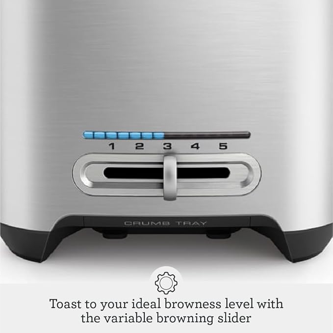 Breville BTA820XL Die-Cast Smart Toaster 2 Slice Brushed Stainless Steel