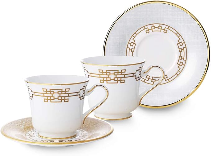 Hankook Chinaware 한국도자기 Traditional Coffee Set Dinnerware Korean Fine Bone-China Dojagi Ceramic