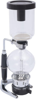 Vacuum Coffee Pot 5 Cups(500ml) Siphon Syphon Coffee Maker Borosilicate Glass Stainless Steel Black