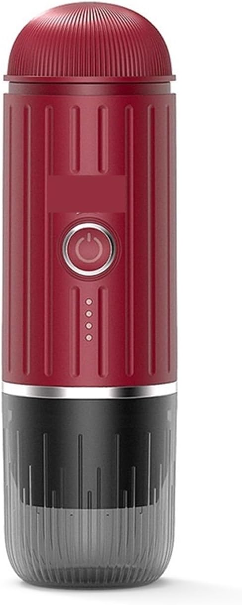 Portable Coffee Machine Mini 2 In 1 Capsule Coffee Machine Portable USB Compatible Capsule And Ground Coffee Adjustablefor Outdoor Travel Picnic(Red)