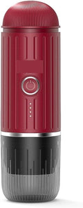 Portable Coffee Machine Mini 2 In 1 Capsule Coffee Machine Portable USB Compatible Capsule And Ground Coffee Adjustablefor Outdoor Travel Picnic(Red)
