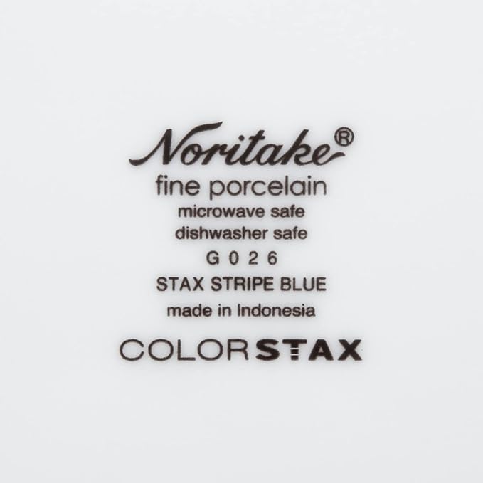 Noritake ColorStax Stripe Blue 16-Piece Dinnerware Set Service for 4