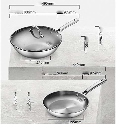 Cookware Set Combination Stainless Steel Wok Soup Pot Milk Pot Frying Pan Gift Set Pot Three-Piece Set of Four Sets of Household