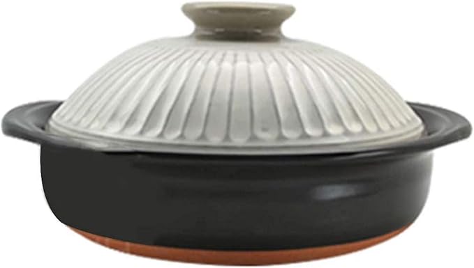 Pots Set Japanese Hot PotClay Rice CookerRound Ceramic CasseroleHeat-Resistant Earthenware Rice PotSlow Stew PotStovetop Ceramic CookwareStockpot