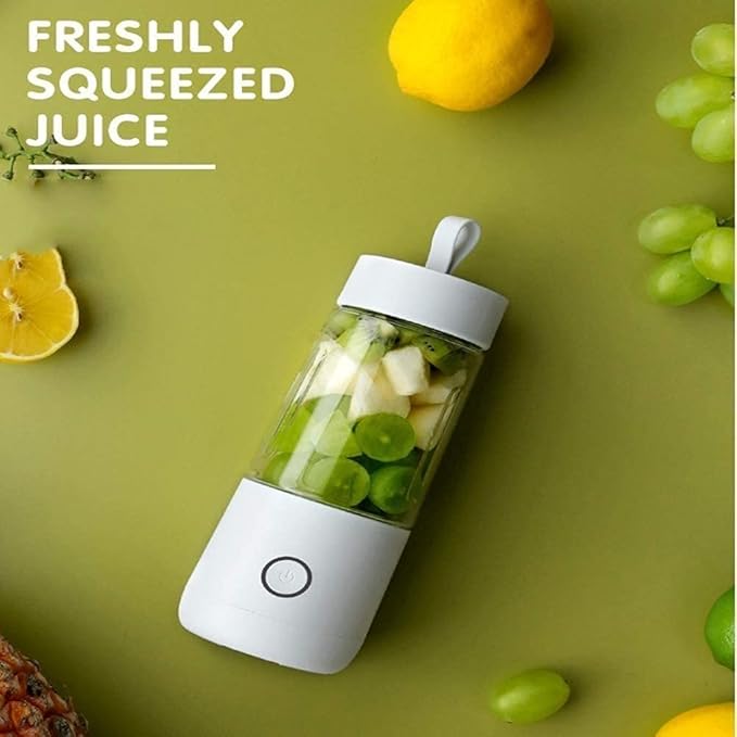 Personal Juice Mixer Blender Portable BlenderUSB Rechargeable Handheld Blender SportsTravelGym (Color : White)