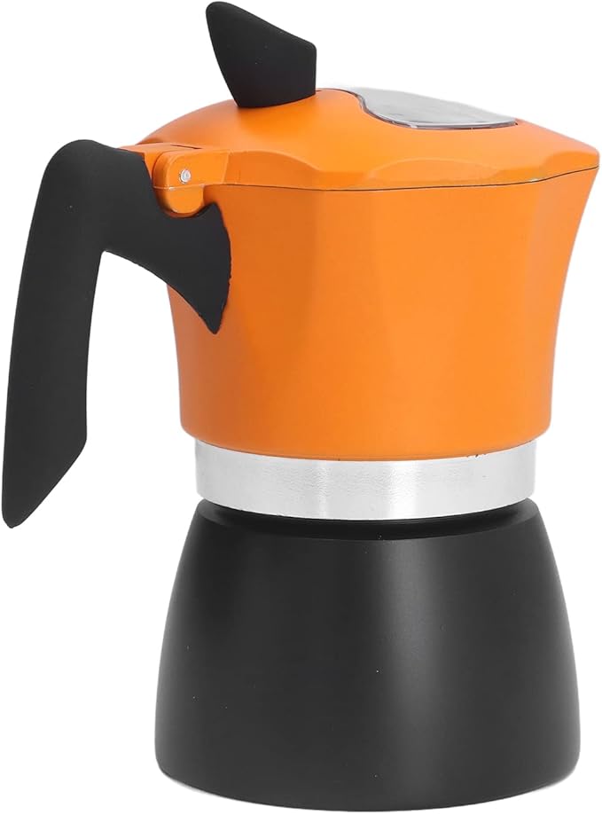 Pwshymi Coffee Maker Classic Italian Style Double Color Aluminum Stove for Home Office 150ML Capacity