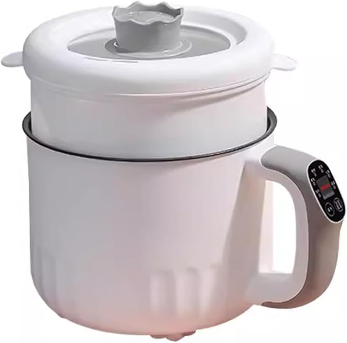 GRFIT 1.8L Multifunctional Electric Pan Mini Rice Cooker Multicooker Skillet Non-Stick Cookware Pot Home and Kitchen (Color : D)