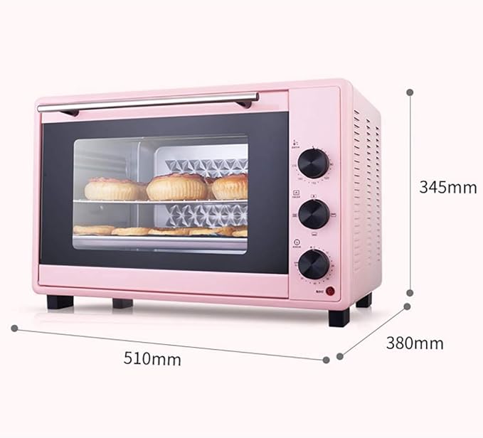 Multi-Function Oven 40 L 1600W Rotisserie Circulating Air Function 60 Minutes Timer Double Glass Door Top and Bottom Heat