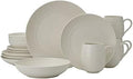 Mikasa Swirl Coupe 16 Piece Dinnerware Set Service For 4 White