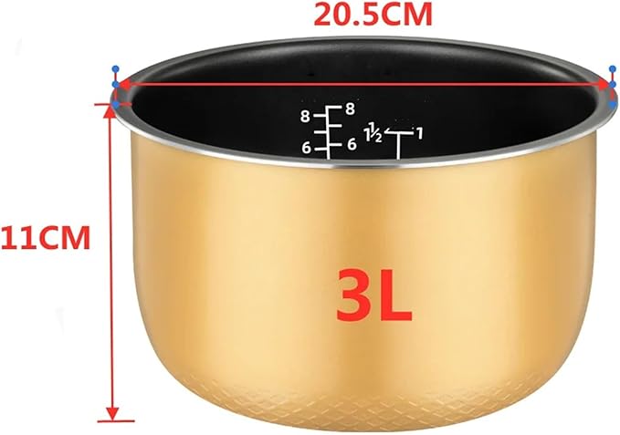3L 4L 5L Universal Electric Rice Cooker BowlCompatible for Midea Rice Cooker Liner Pot 1pc(3L Short)