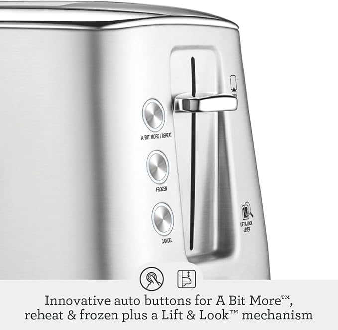 Breville BTA735SHY Toast Select Luxe Kitchen Toaster 2 Slice Smoked Hickory